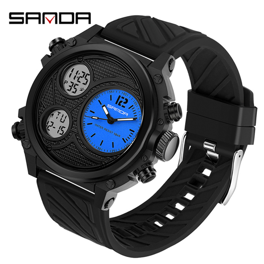 Tropic Strap Vintage - SANDA 3002 Brand Men's Dual Time