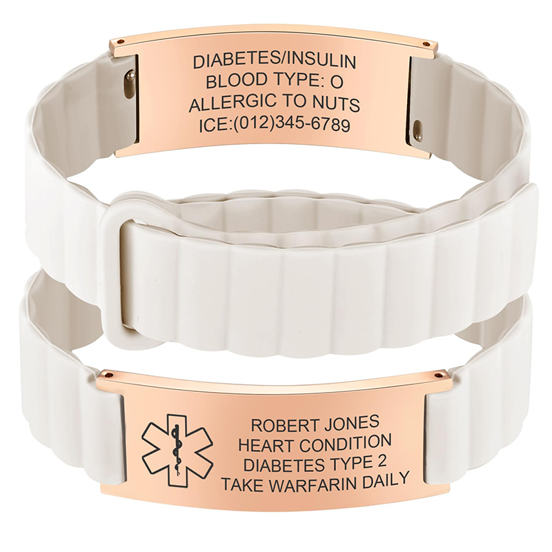 Custom Medical ID Bracelet for - Silicone Band Women recensione e prezzo