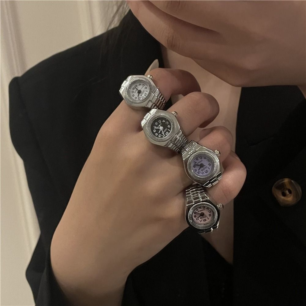 Punk Mini Finger Watch Rings C - Canvas Strap Watch recensione e prezzo