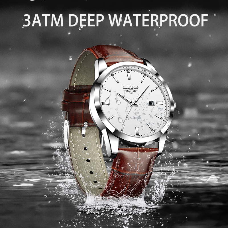 LIGE Man Watch Fashion Leather - Leather Watch Band Men recensione e prezzo