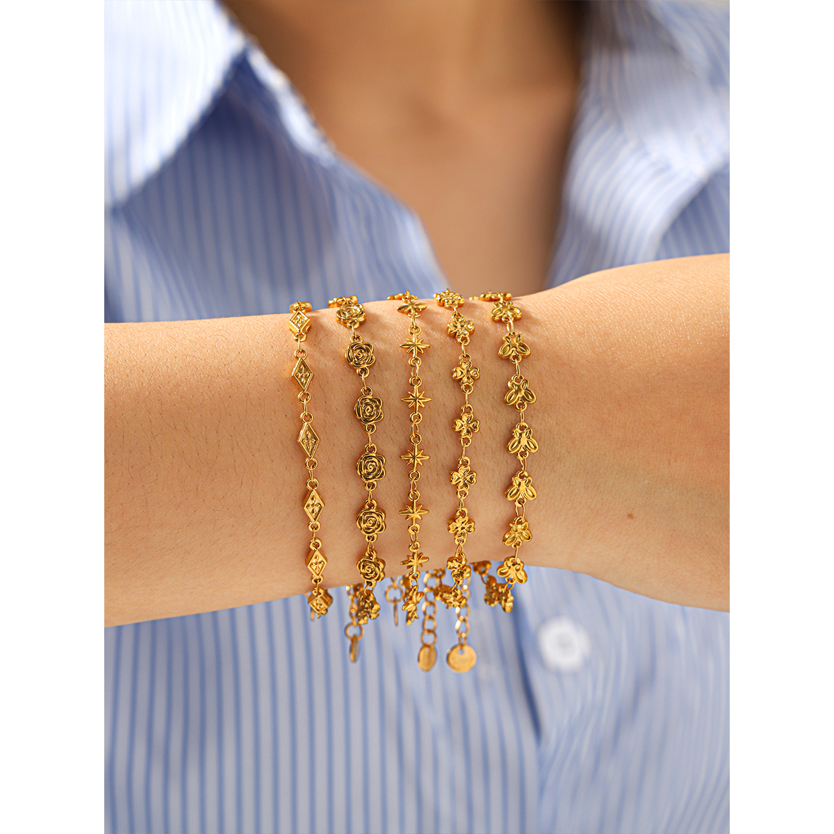 Butterfly Flower Charm Bracele - Butterfly Clasp Deployant recensione e prezzo