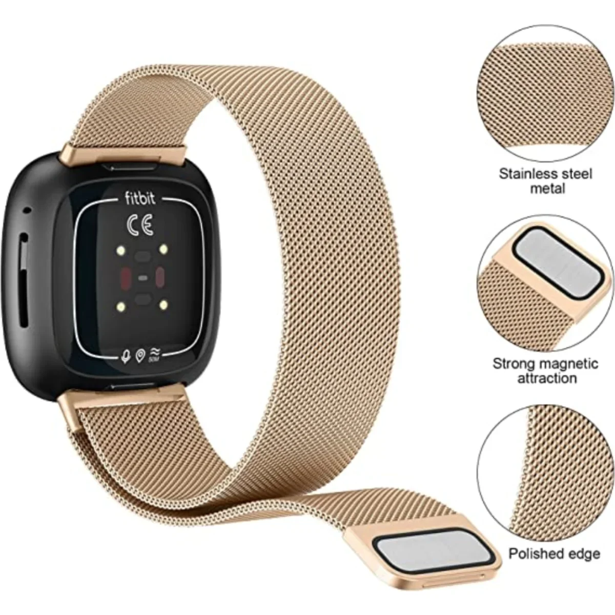 Milanese Strap for Fitbit Vers - Milanese Loop Magnetic recensione e prezzo