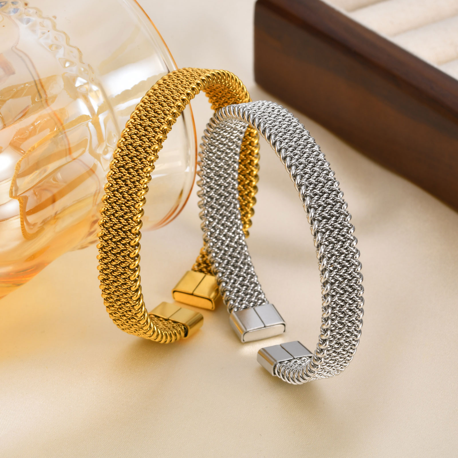 10mm Braided Stretch Strap Ope - Mesh Strap Metal recensione e prezzo