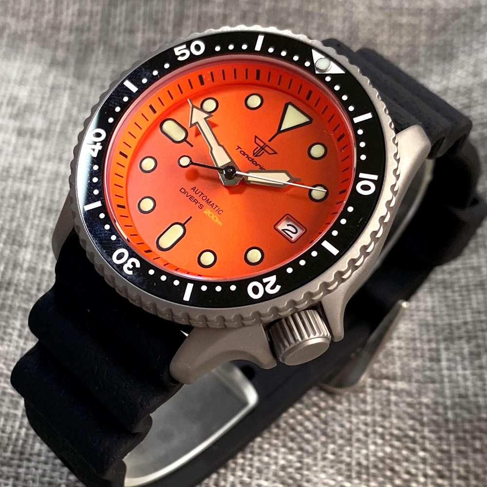 Tandorio 41mm Titanium NH35 Me - Rubber Strap Diver recensione e prezzo