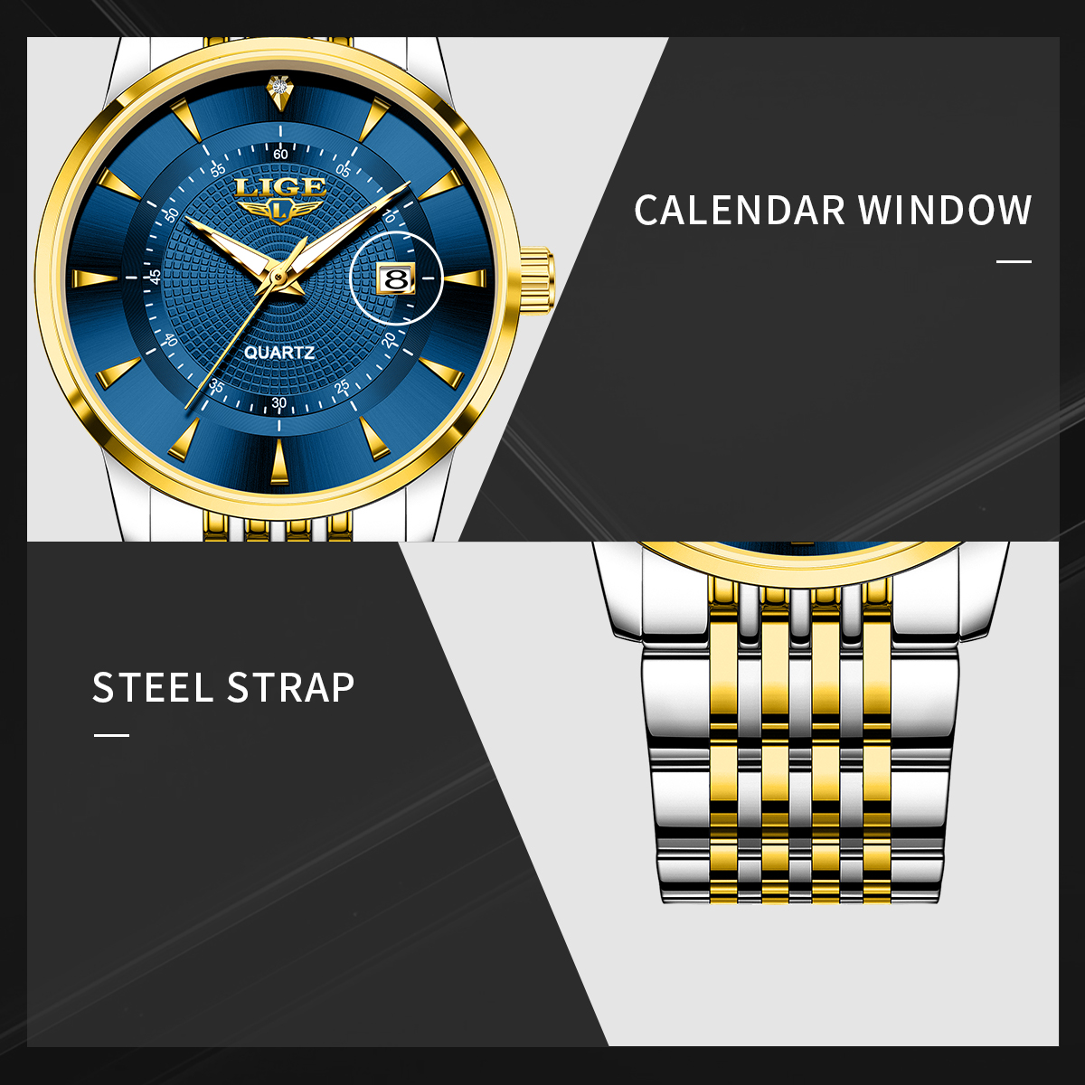 LIGE New 2026 Luxury Man Watch - Stainless Bracelet Diver recensione e prezzo
