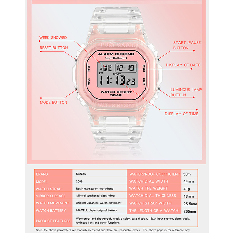 SANDA White Fashion Sport Watc - Rubber Strap Diver recensione e prezzo