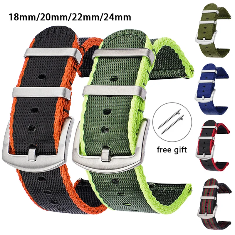 18/20/22/24mm Nylon Strap Men  - Canvas Strap Watch recensione e prezzo