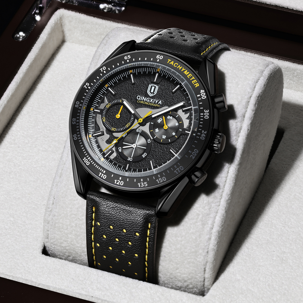 QINGXIYA Luxury Men's Watches  - Leather Watch Band Men recensione e prezzo