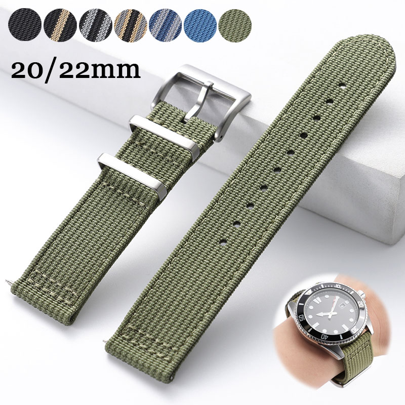 20mm 22mm Woven Nylon Strap fo - Canvas Strap Watch recensione e prezzo