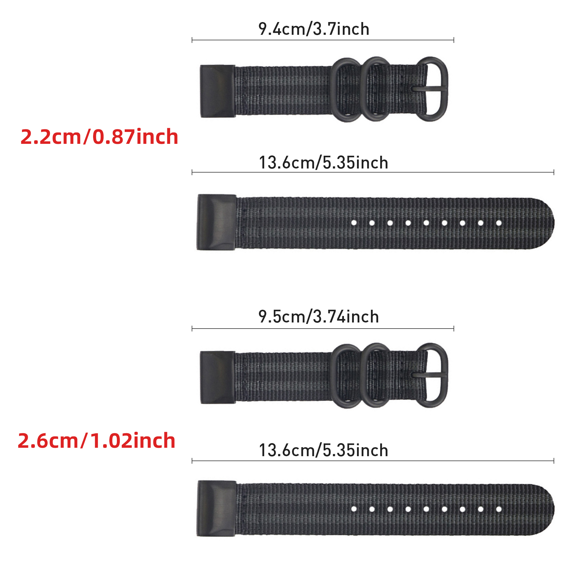 22/26mm Durable Nylon Canvas S - Canvas Strap Watch recensione e prezzo