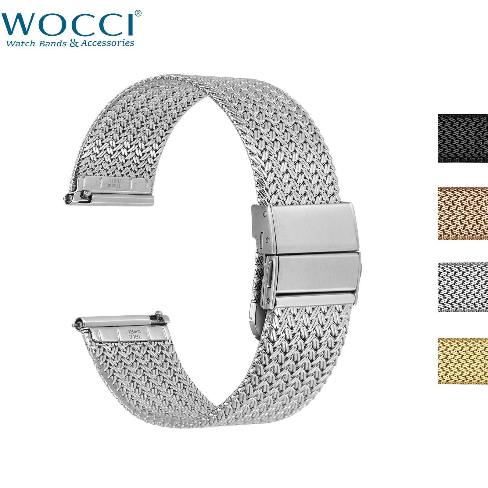 WOCCI Elite Metal Watch Band,  - Mesh Strap Metal recensione e prezzo