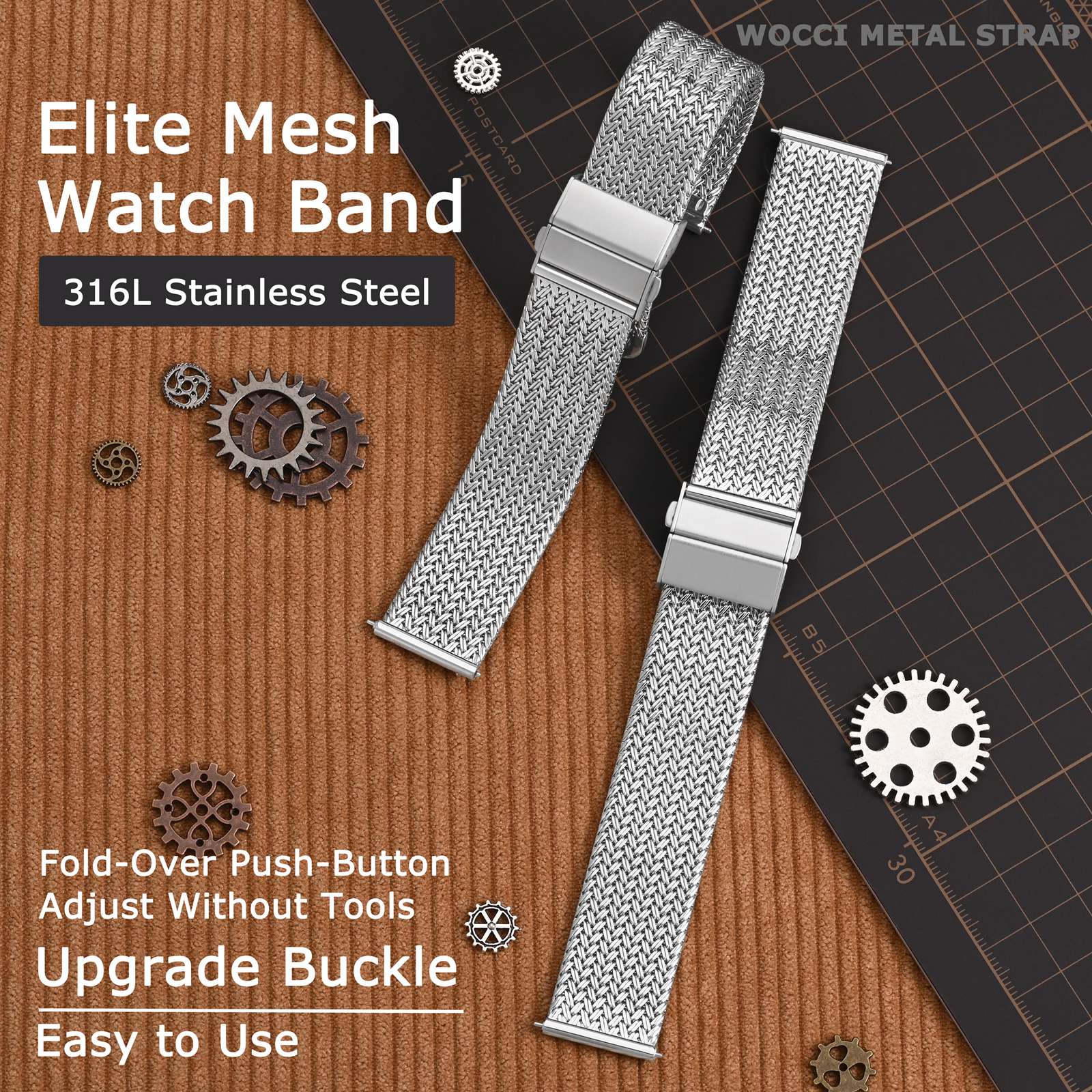 WOCCI Elite Metal Watch Band,  - Mesh Strap Metal recensione e prezzo