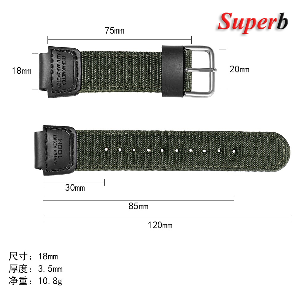18mm Nylon Watch Strap for Cas - Canvas Strap Watch recensione e prezzo