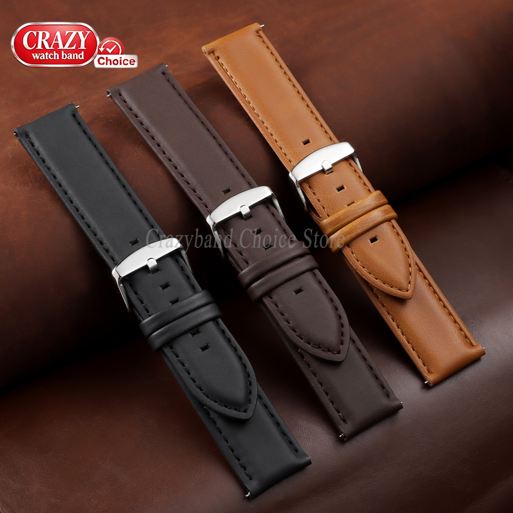 Oil Wax Cowhide Watch Band 18m - Leather Strap Quick Release recensione e prezzo