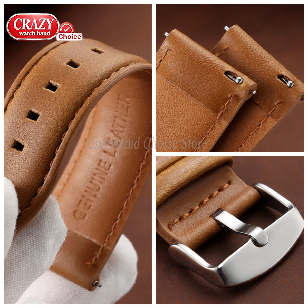 Oil Wax Cowhide Watch Band 18m - Leather Strap Quick Release recensione e prezzo