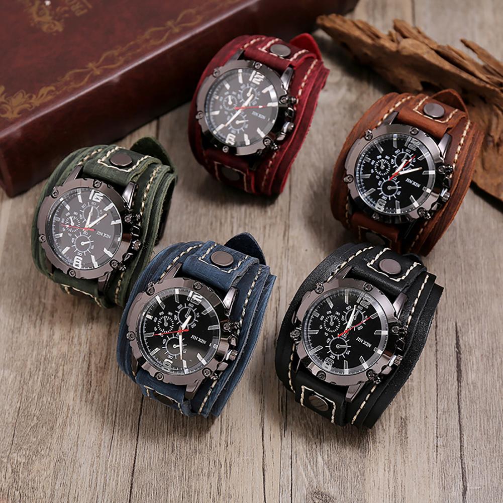Retro Mens Quartz Watch Round  - Leather Watch Band Men recensione e prezzo