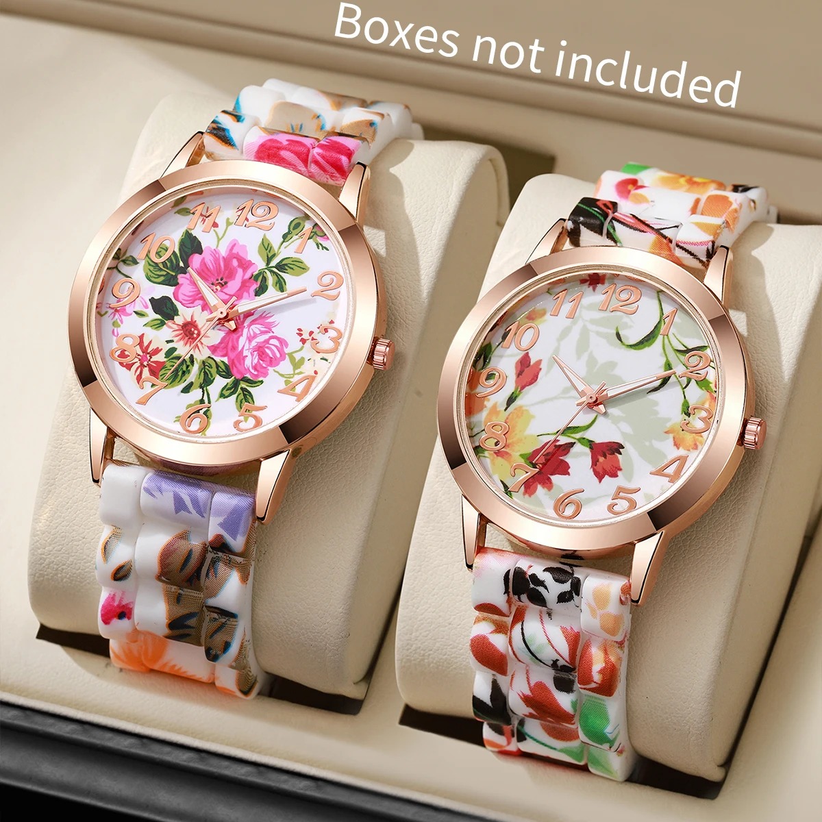 2PCS Fashion Flower Printed Wo - Silicone Band Women recensione e prezzo